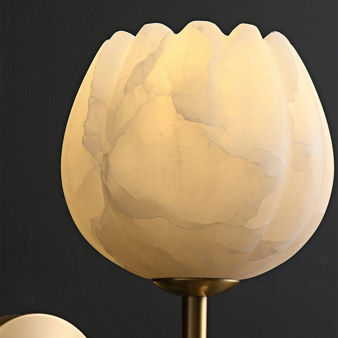 Elowen Alabaster Blossom Wall Sconce