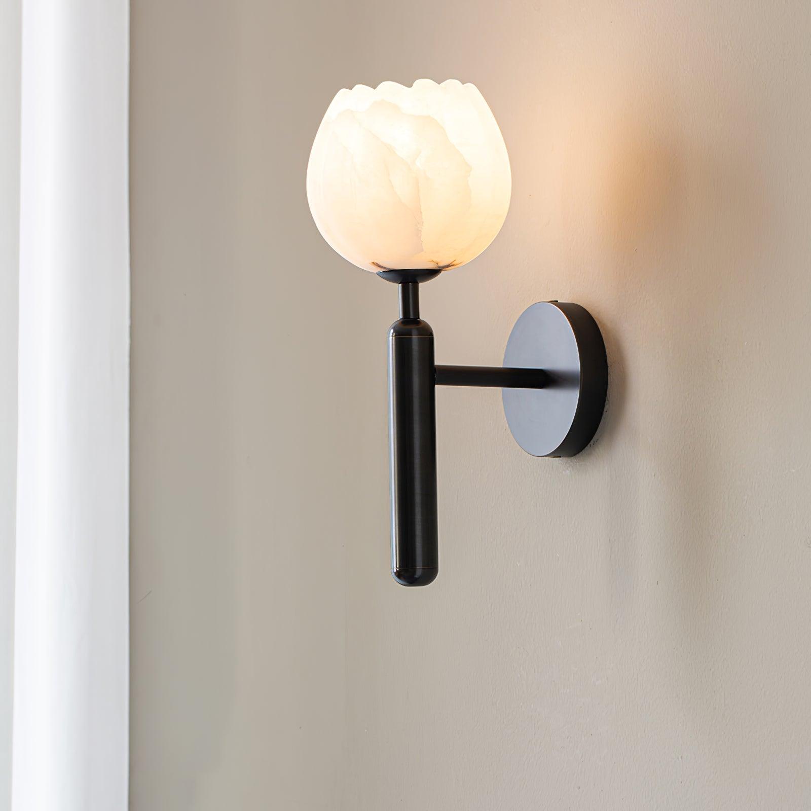 Elowen Alabaster Blossom Wall Sconce