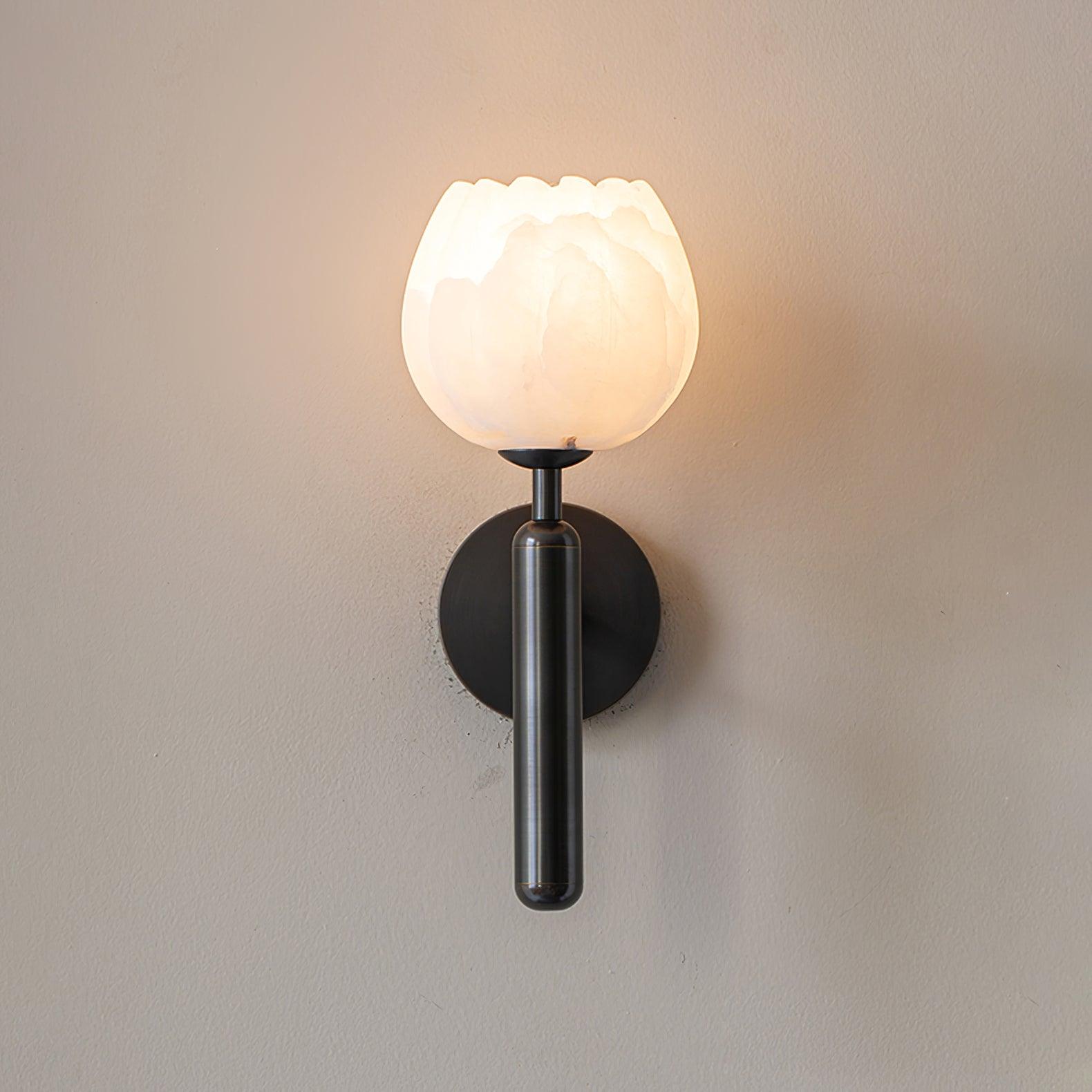 Elowen Alabaster Blossom Wall Sconce