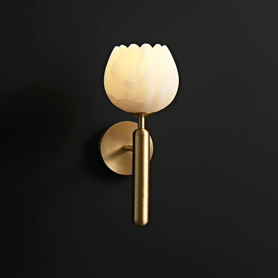 Elowen Alabaster Blossom Wall Sconce