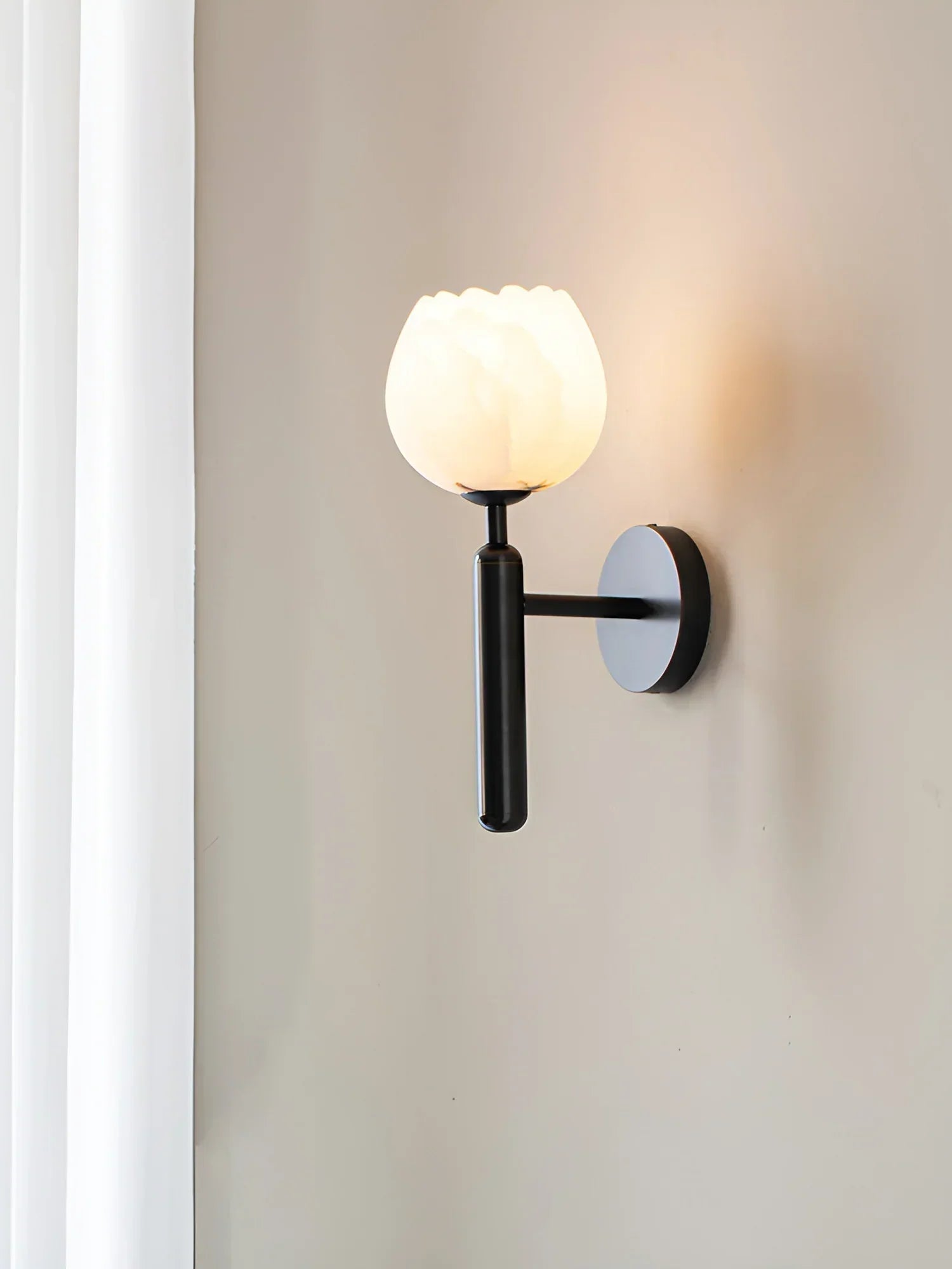 Elowen Alabaster Blossom Wall Sconce