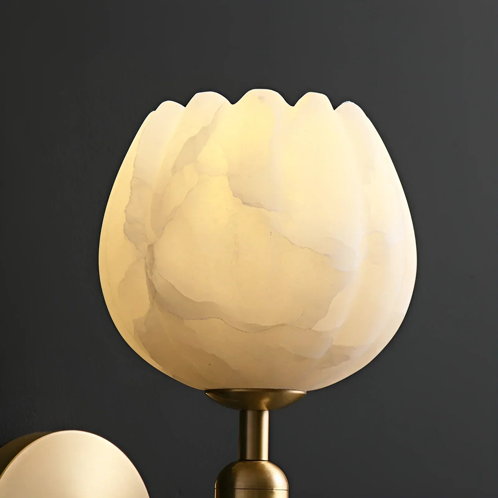 Elowen Alabaster Blossom Wall Sconce