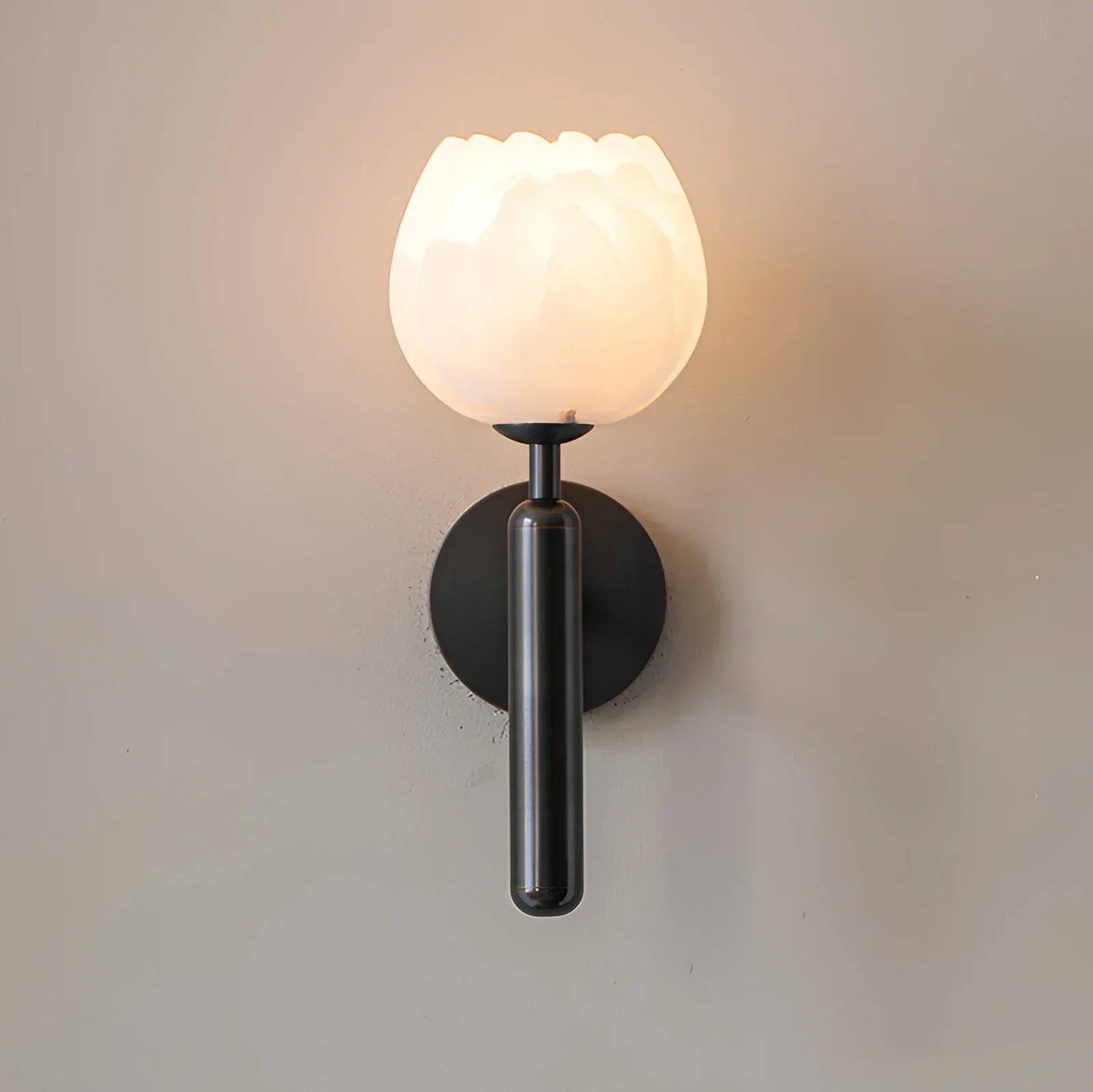 Elowen Alabaster Blossom Wall Sconce