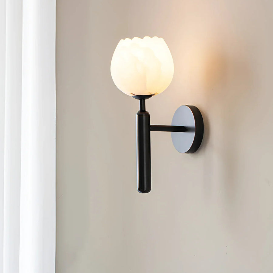 Elowen Alabaster Blossom Wall Sconce