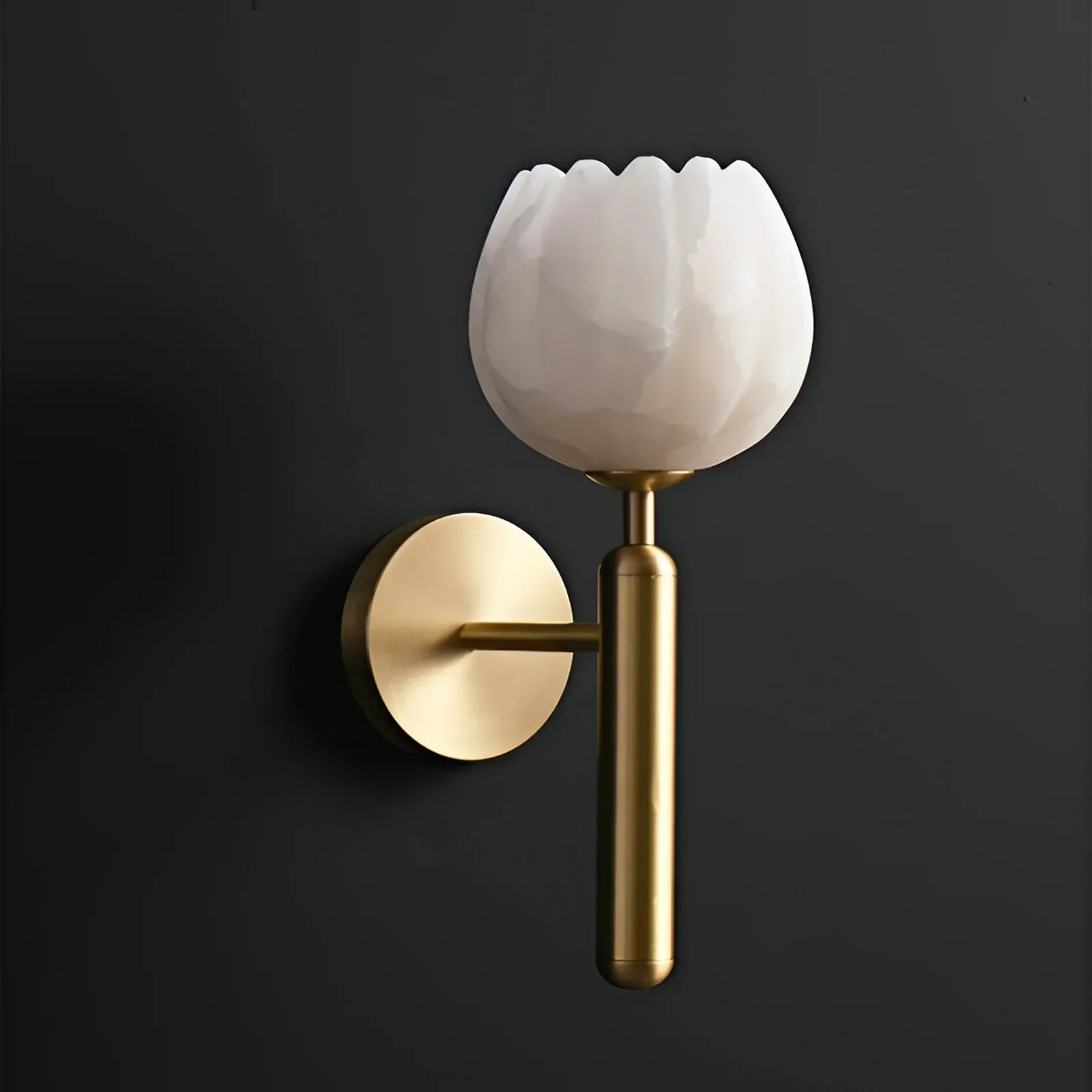 Elowen Alabaster Blossom Wall Sconce