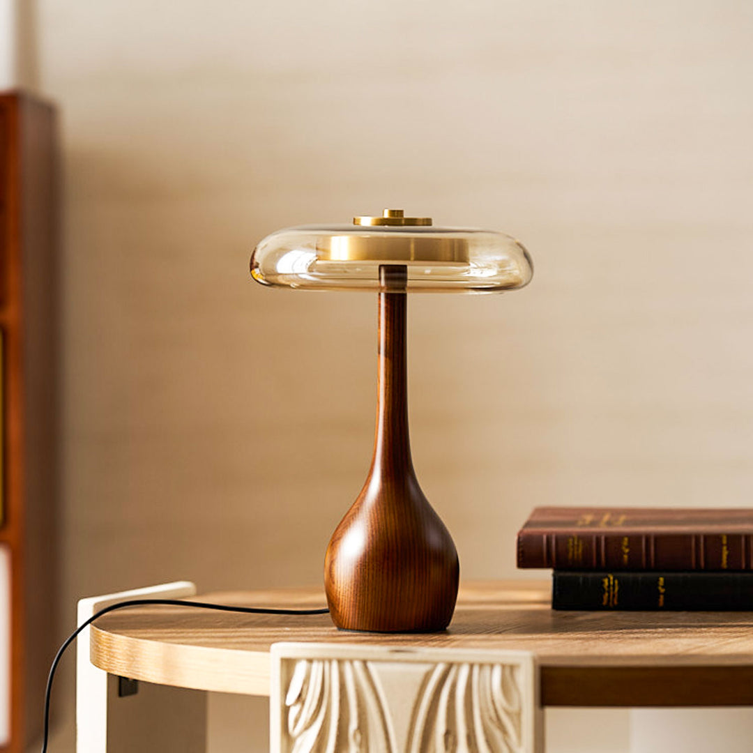 Elowen Amber Glass Table Lamp