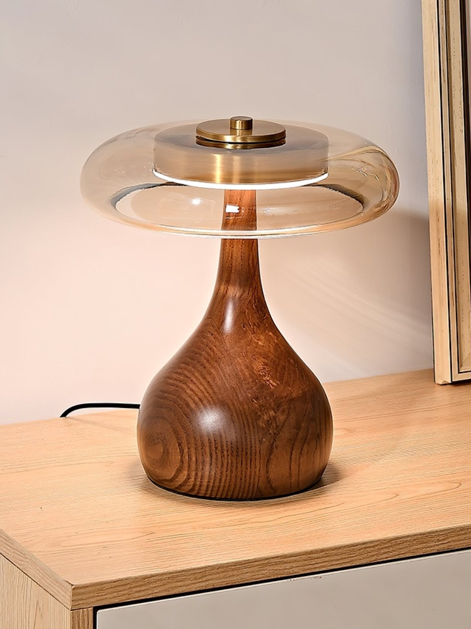 Elowen Amber Glass Table Lamp
