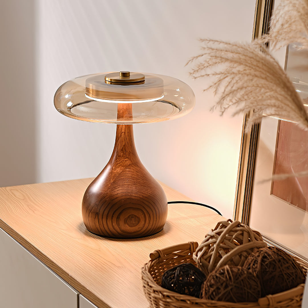 Elowen Amber Glass Table Lamp