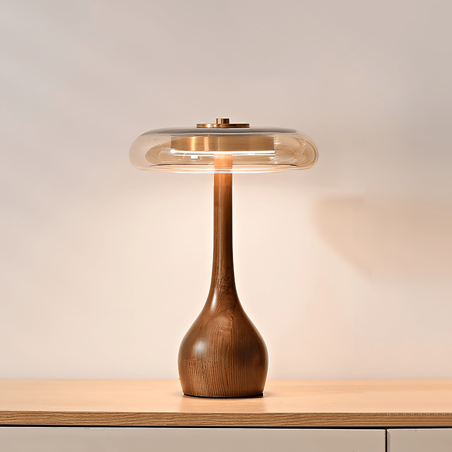 Elowen Amber Glass Table Lamp