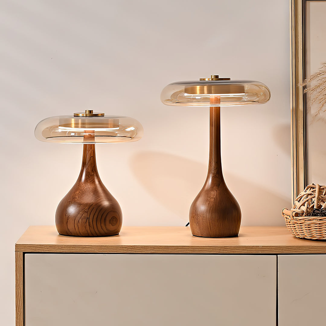 Elowen Amber Glass Table Lamp