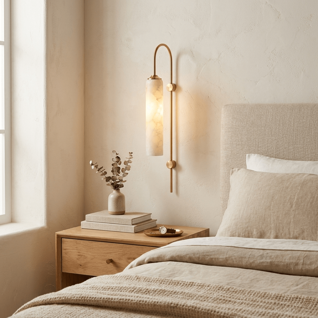 Elowen Suspended Alabaster Column Sconce