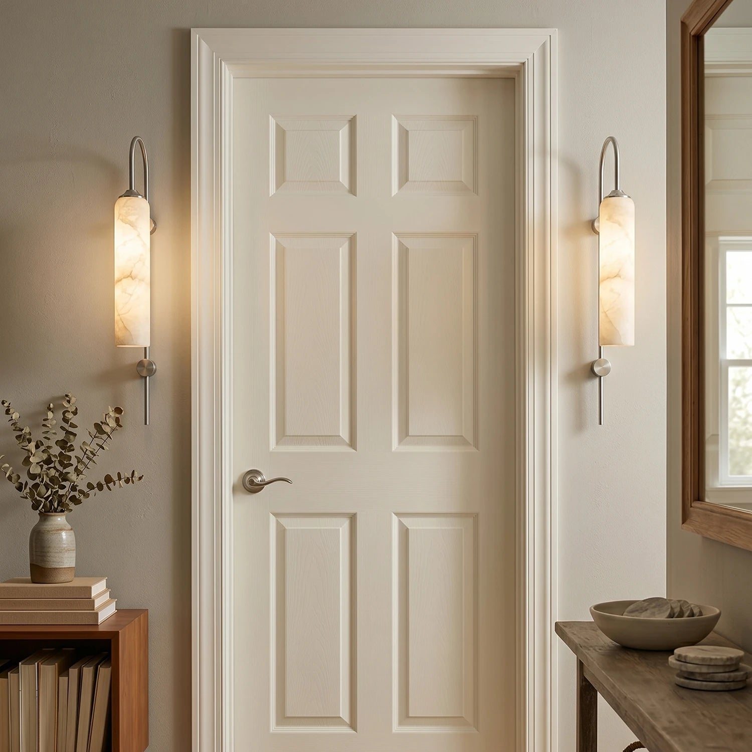Elowen Suspended Alabaster Column Sconce