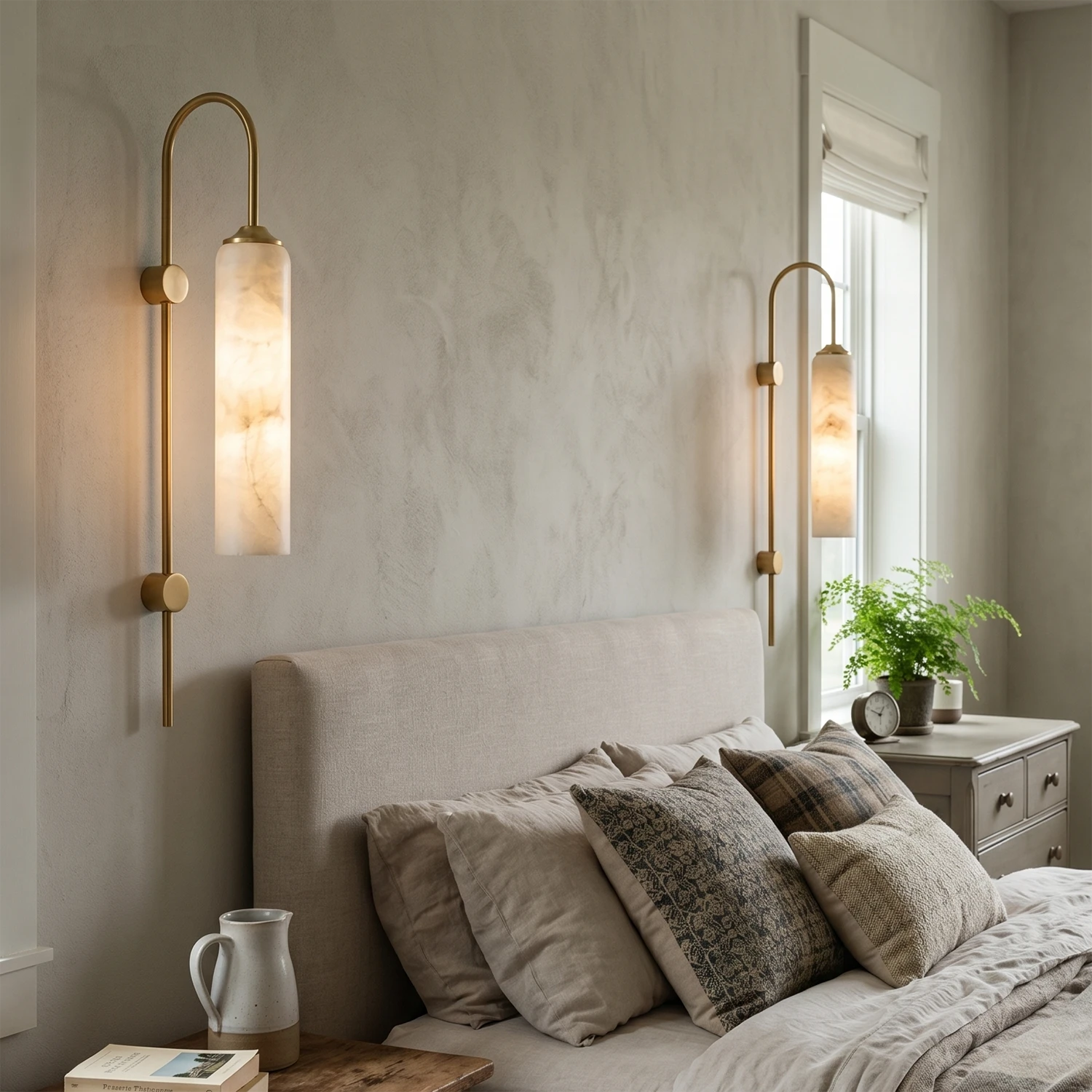 Elowen Suspended Alabaster Column Sconce