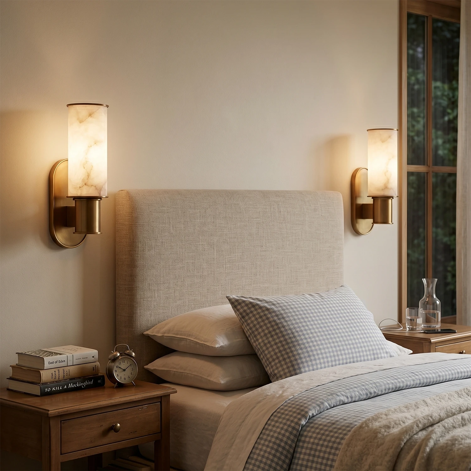 Elvara Alabaster Column Wall Sconce