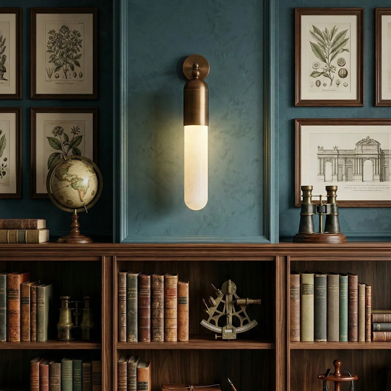 Elvara Linear Alabaster Wall Sconce