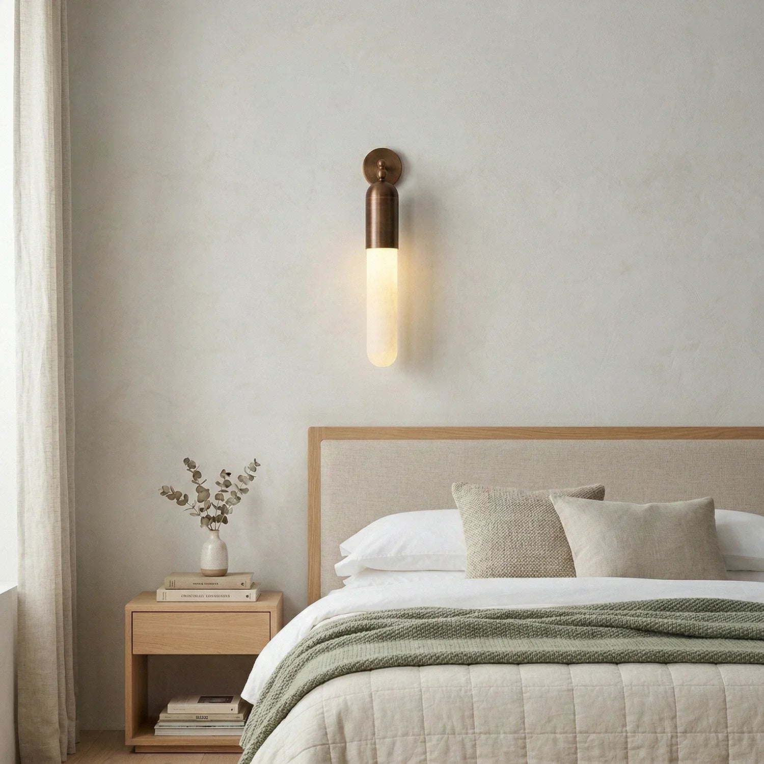 Elvara Linear Alabaster Wall Sconce