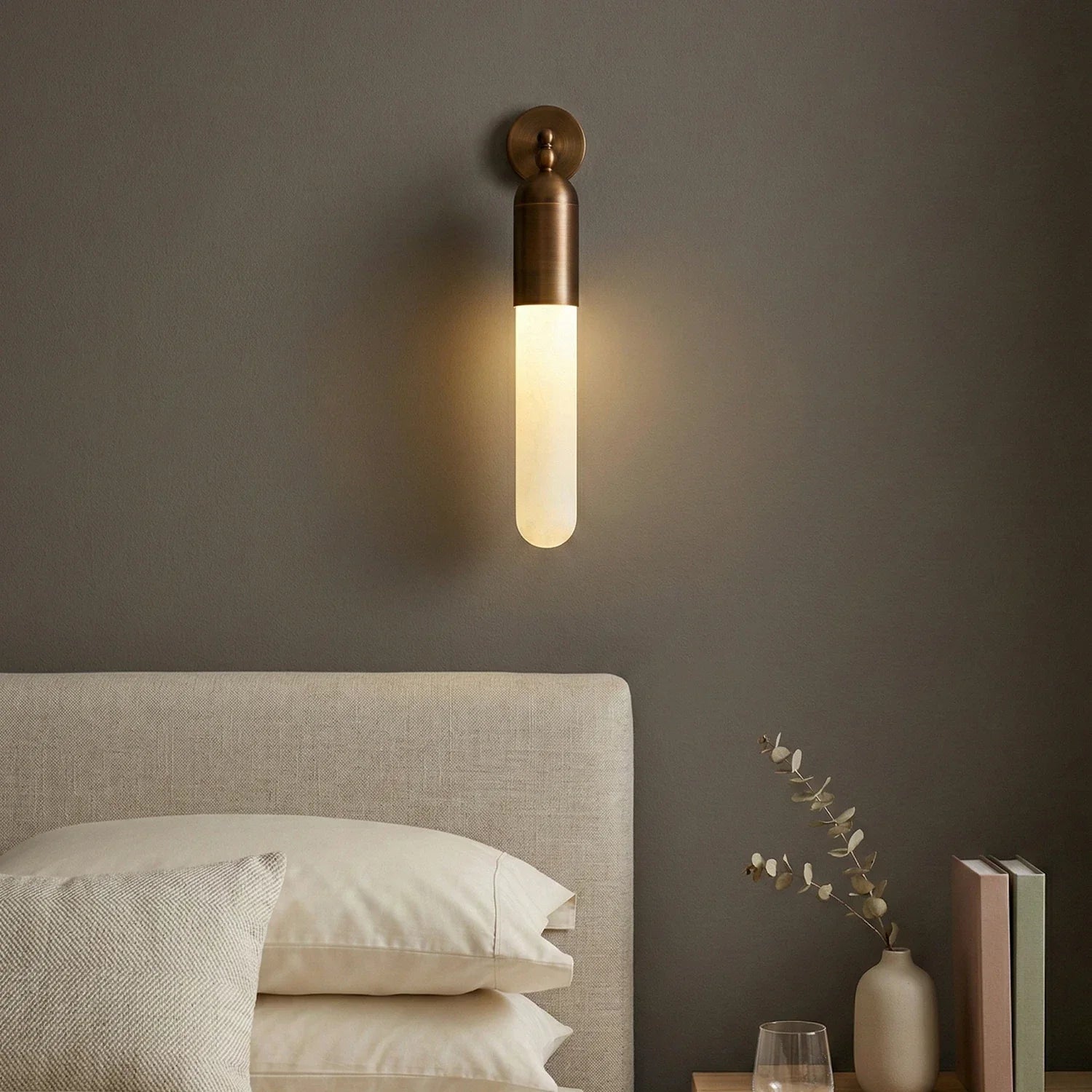 Elvara Linear Alabaster Wall Sconce