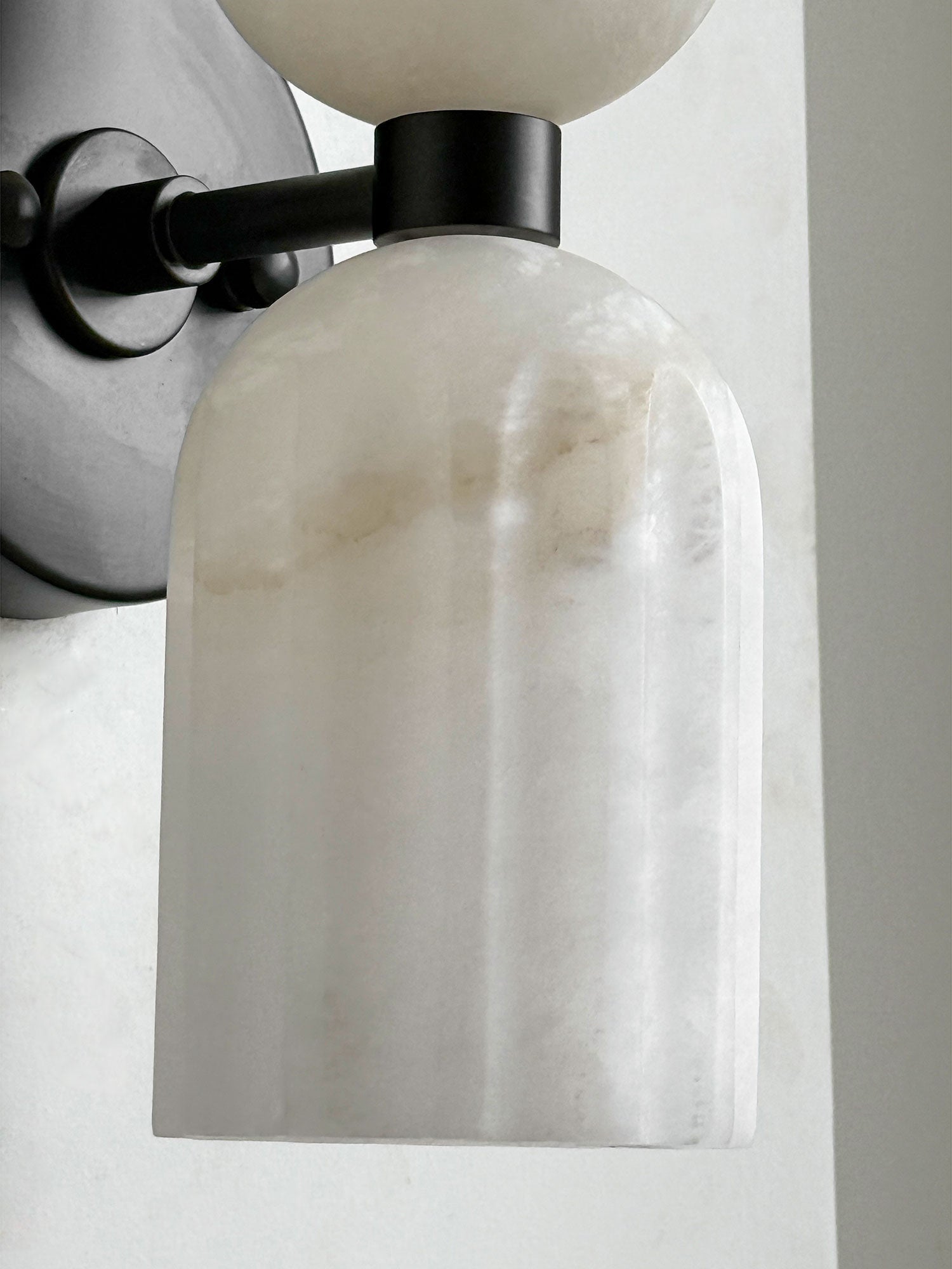 Elvara Twin Alabaster Pillar Wall Light