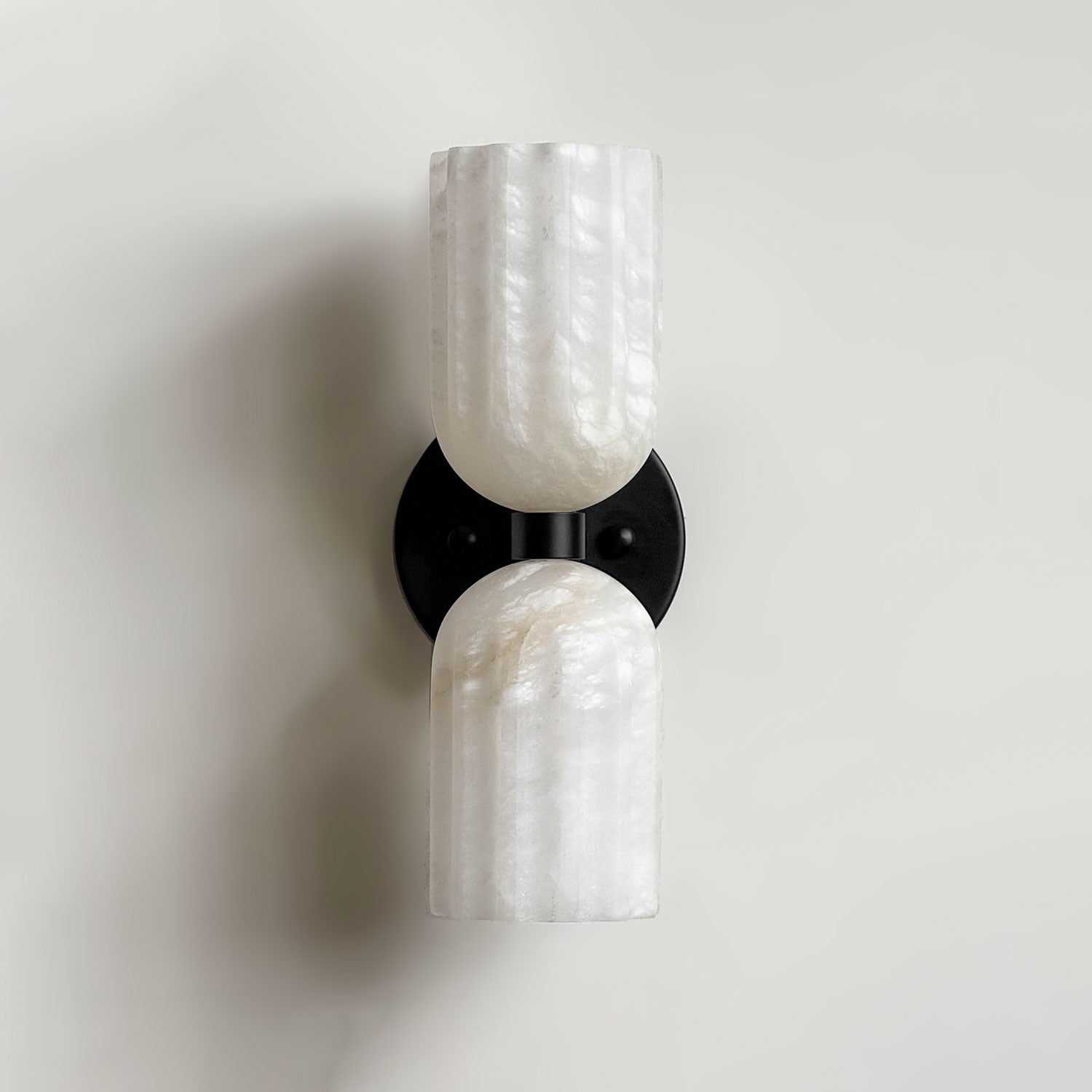Elvara Twin Alabaster Pillar Wall Light
