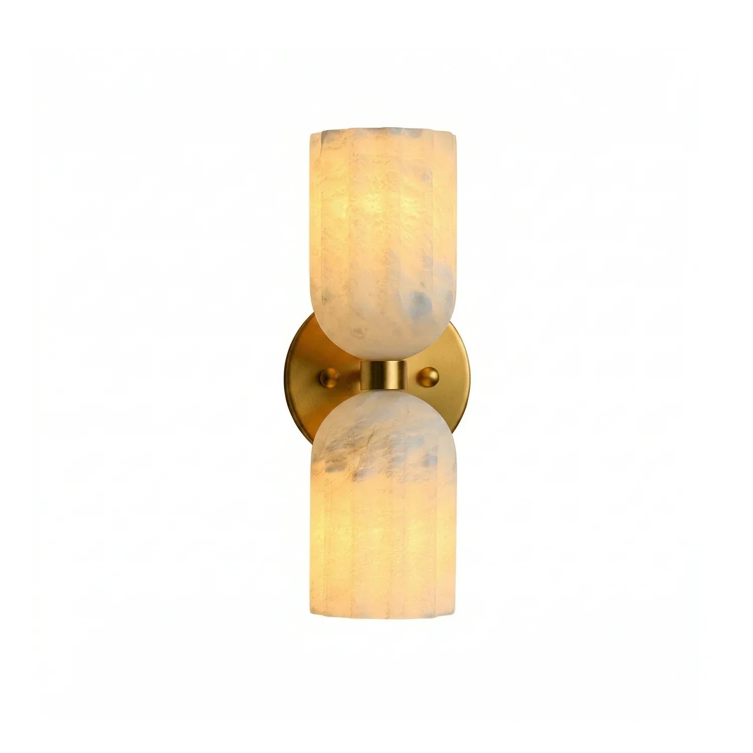 Elvara Twin Alabaster Pillar Wall Light