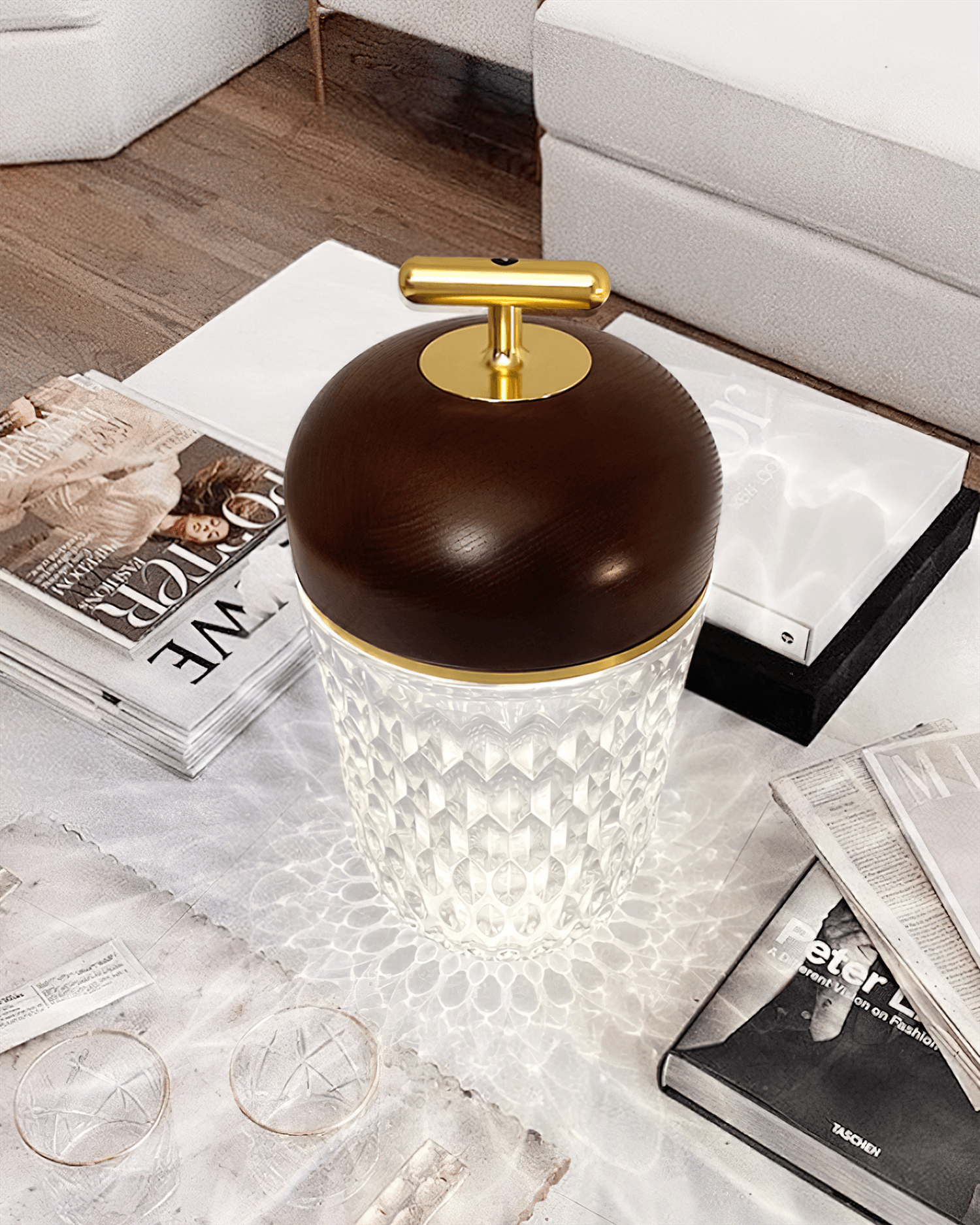 Velune Crystal Portable Table Lamp