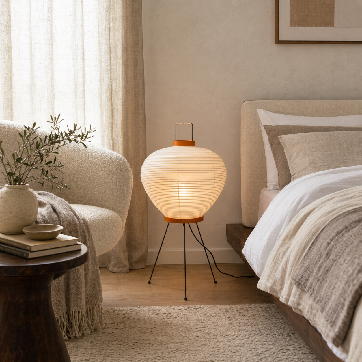 Hoshina Washi Paper Table Lamp