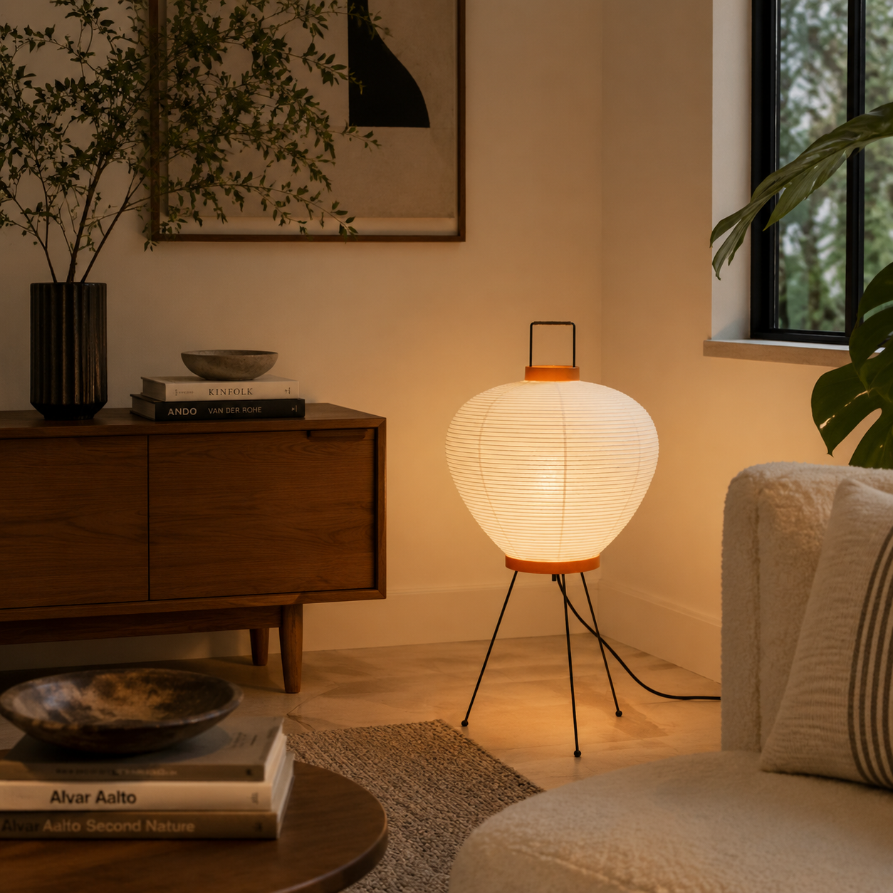 Hoshina Washi Paper Table Lamp