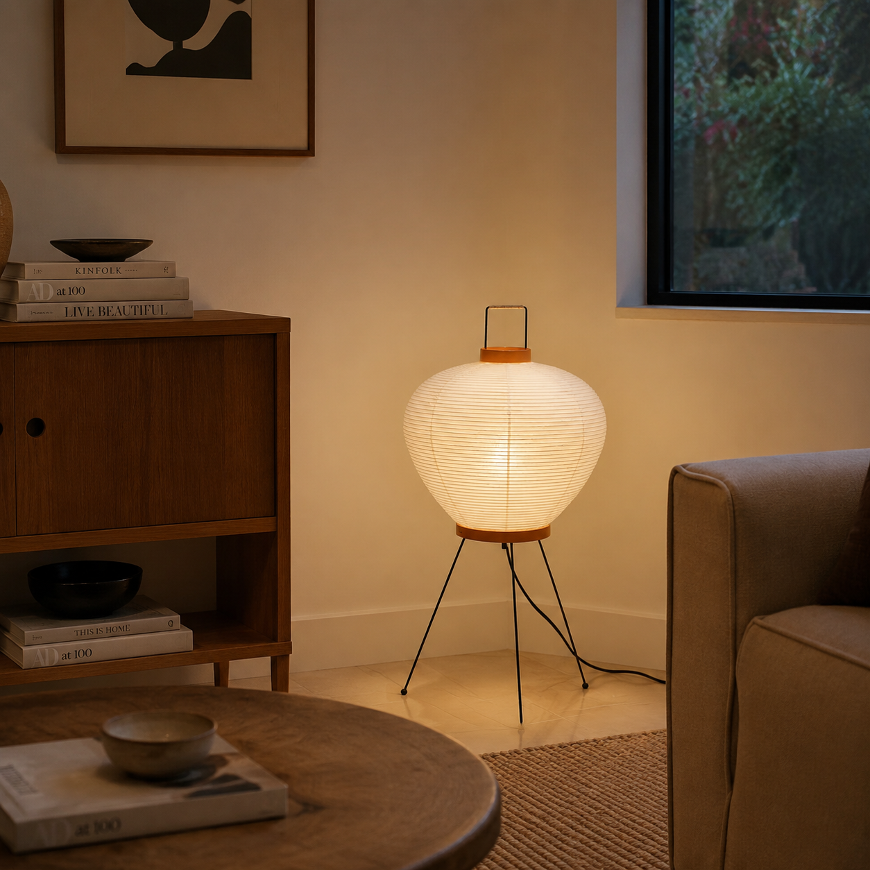 Hoshina Washi Paper Table Lamp