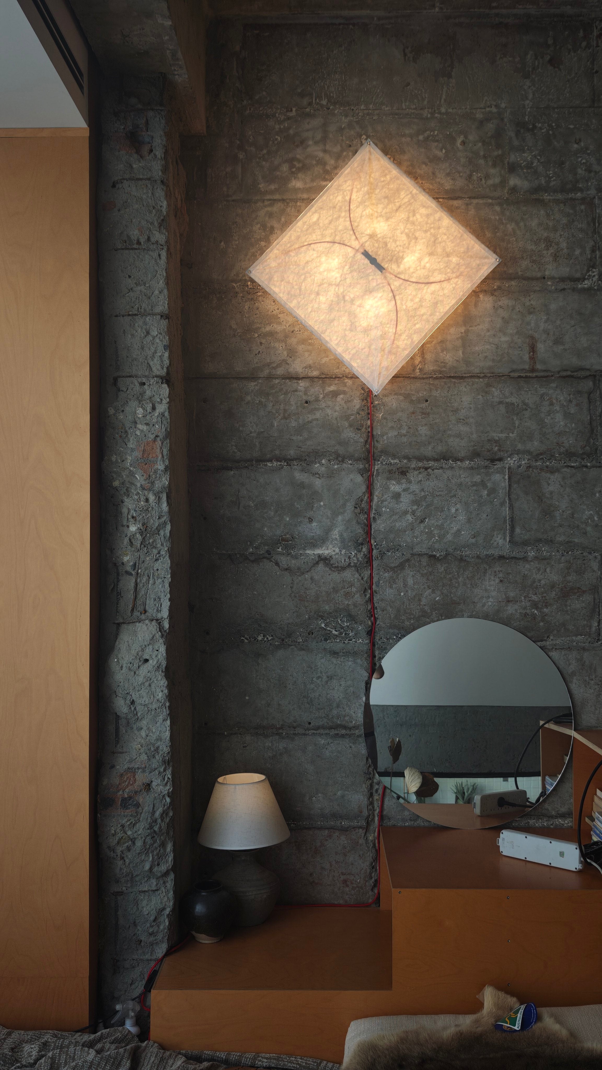 Kite Shaped Paper Wall Lamp