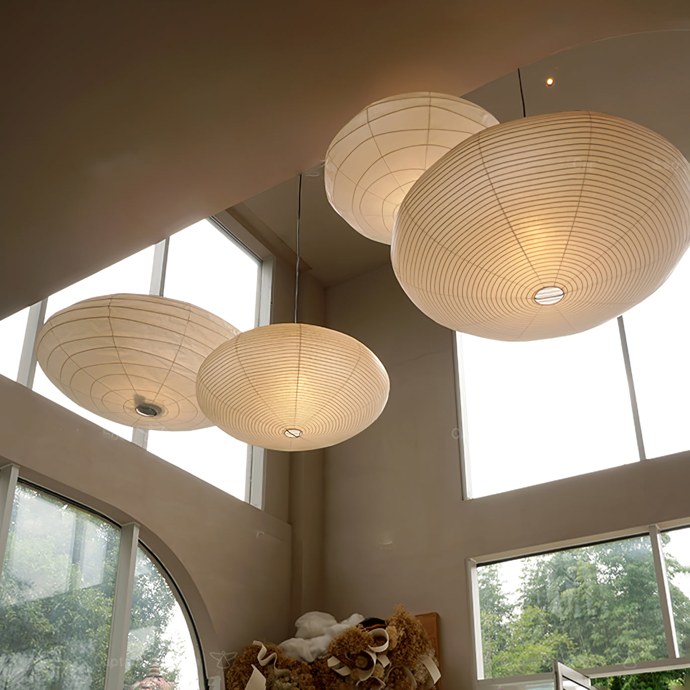 Kiyora Cloud Washi Pendant Light