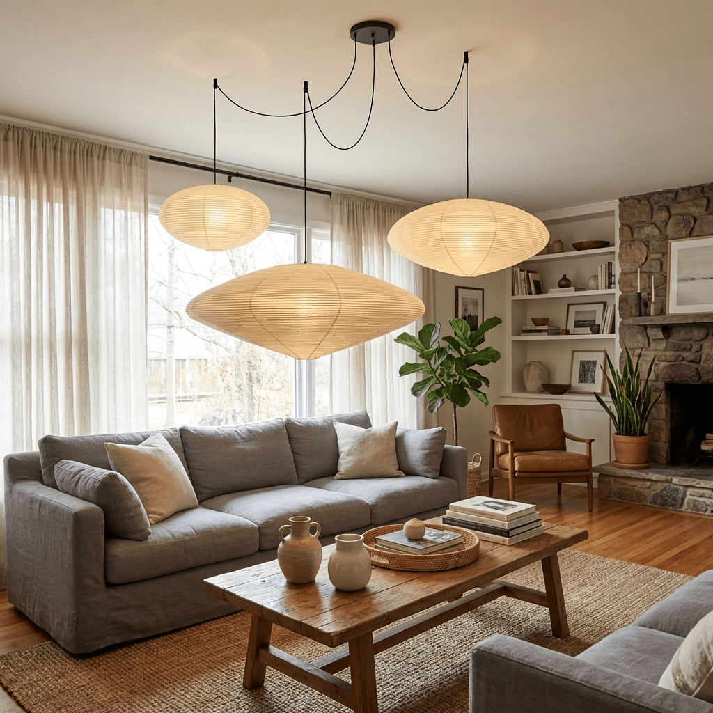 Kiyora Cloud Washi Pendant Light