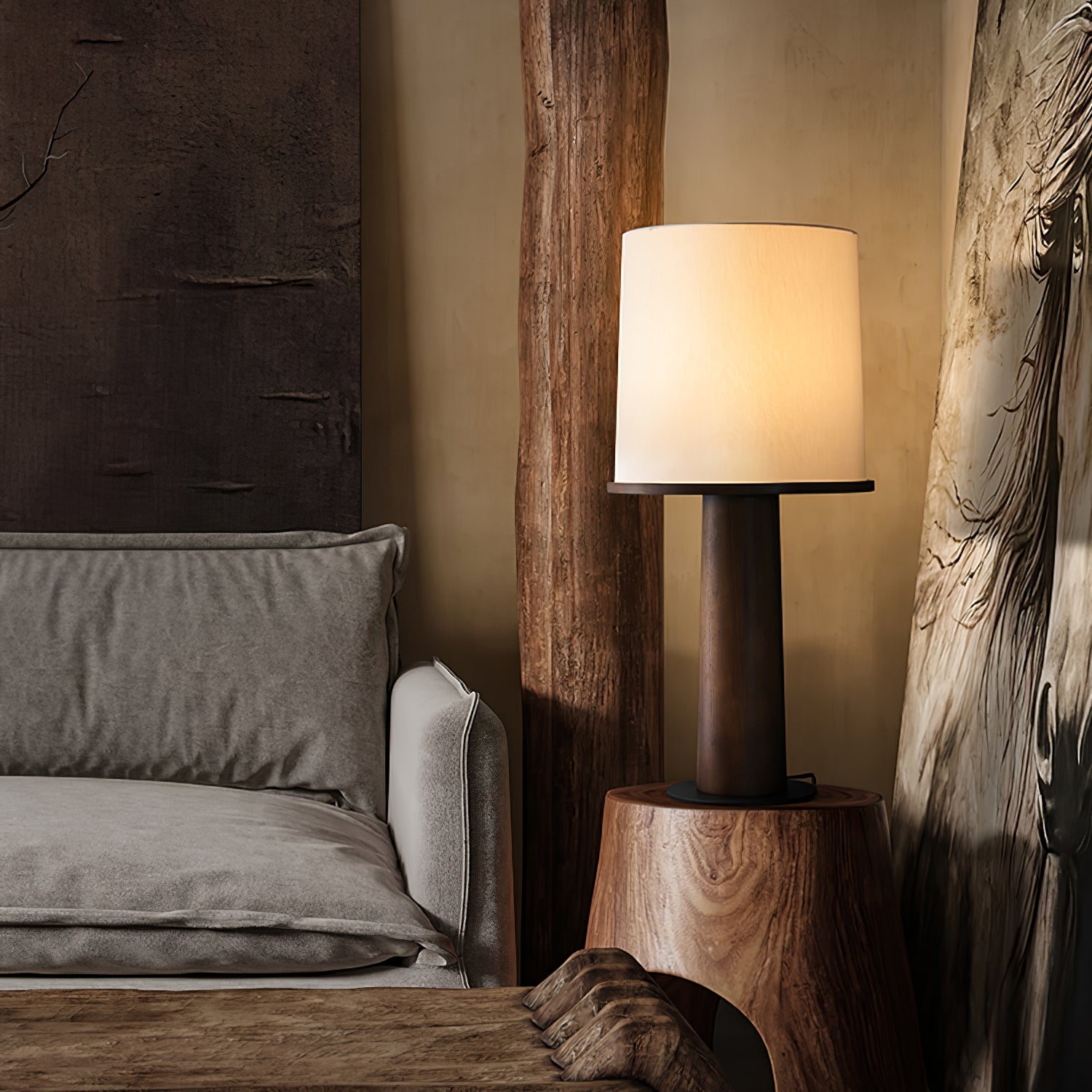 Lenora Solid Wood Table Lamp