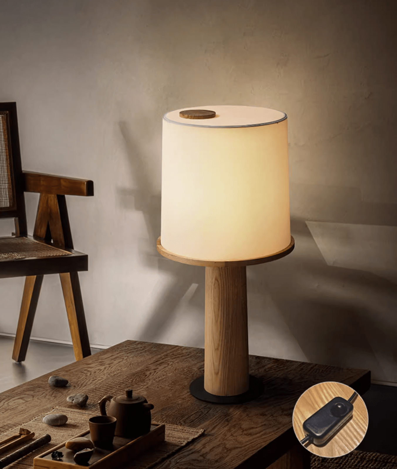 Lenora Solid Wood Table Lamp