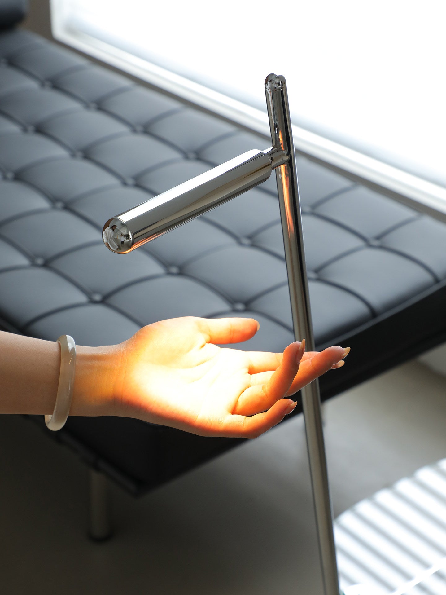 Liora Glass Side Table Floor Lamp