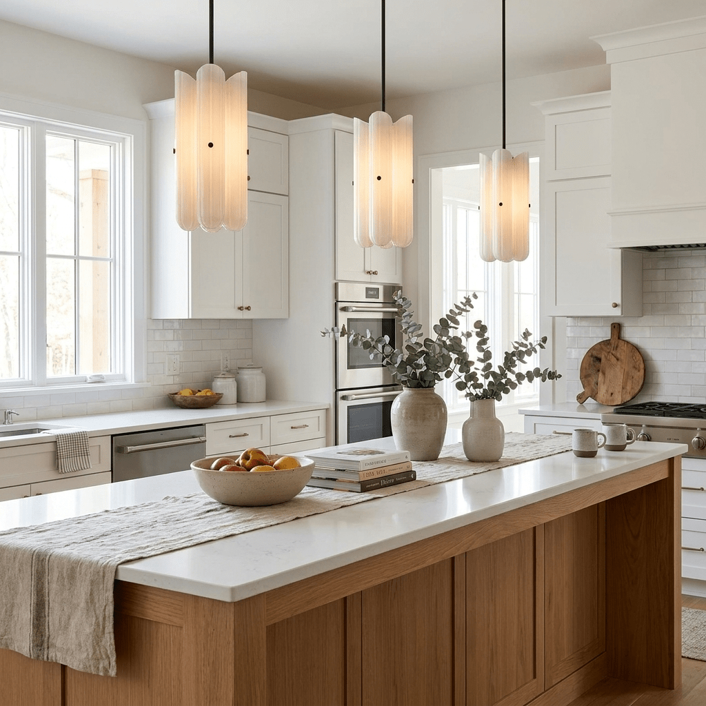 Liora Fluted Glass Pendant Light