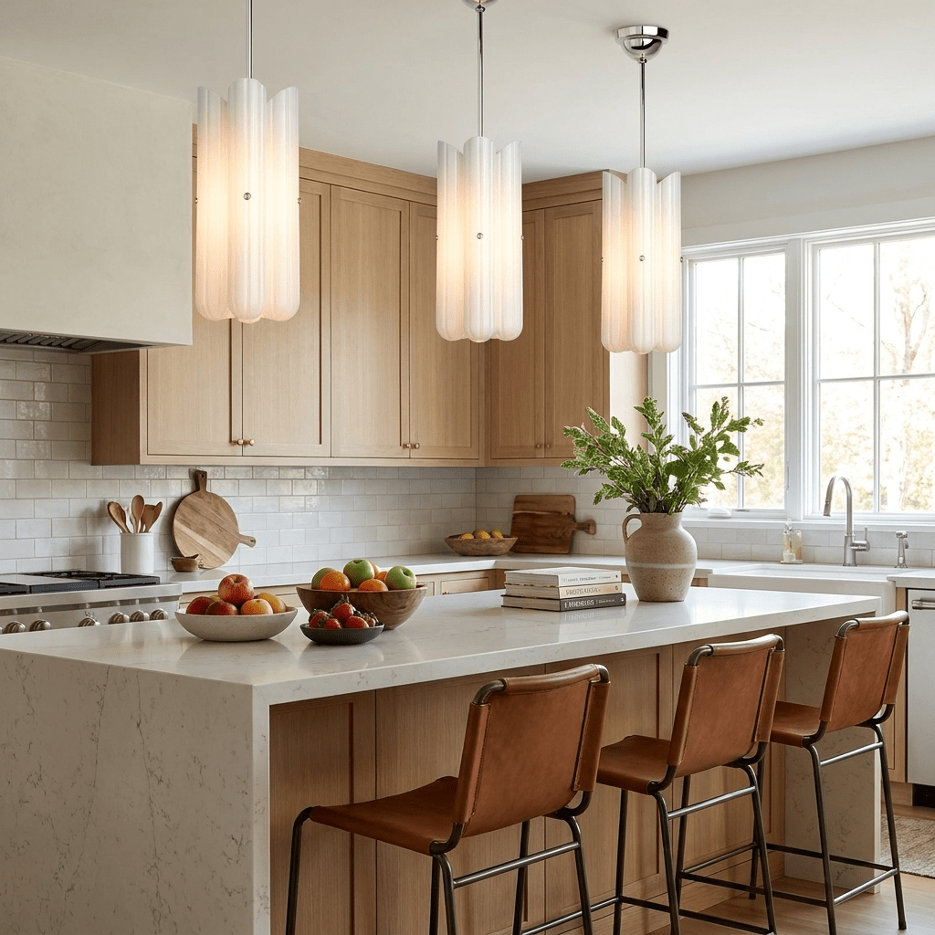Liora Fluted Glass Pendant Light
