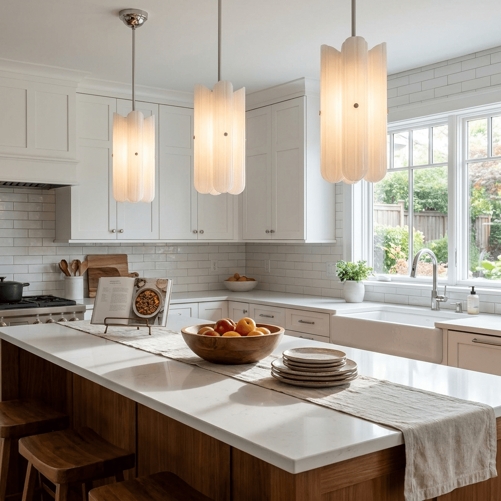 Liora Fluted Glass Pendant Light
