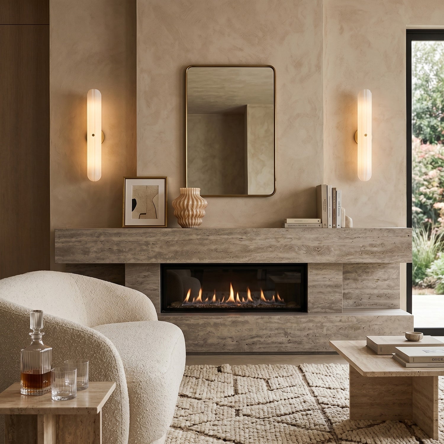 Liora Fluted Glass Wall Sconce