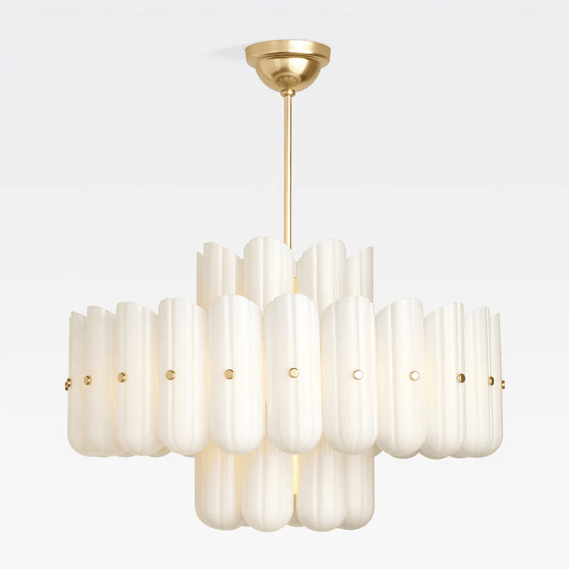 Liora Layered Fluted Glass Chandelier