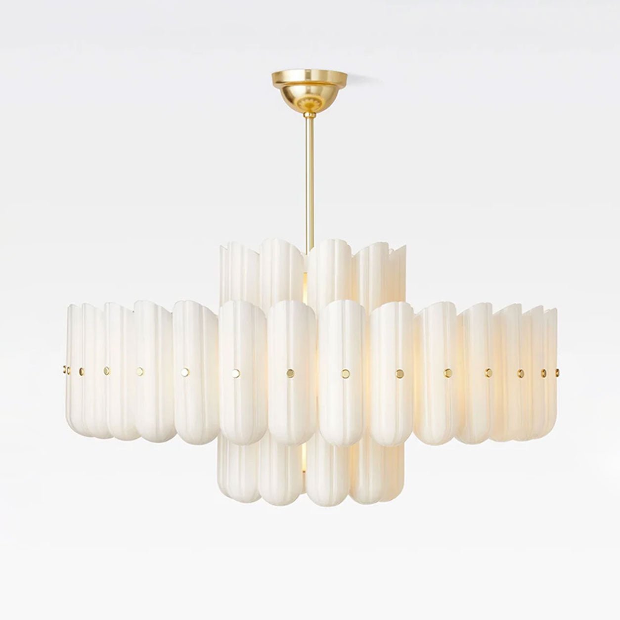 Liora Layered Fluted Glass Chandelier