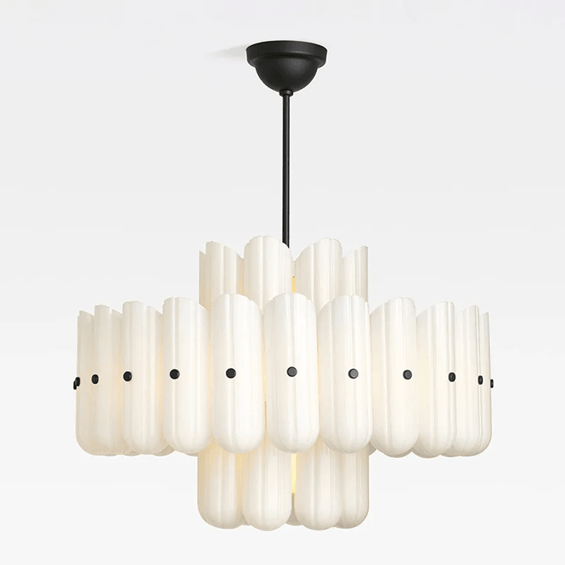 Liora Layered Fluted Glass Chandelier