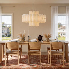 Liora Layered Fluted Glass Chandelier
