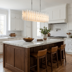Liora Linear Fluted Glass Island Chandelier