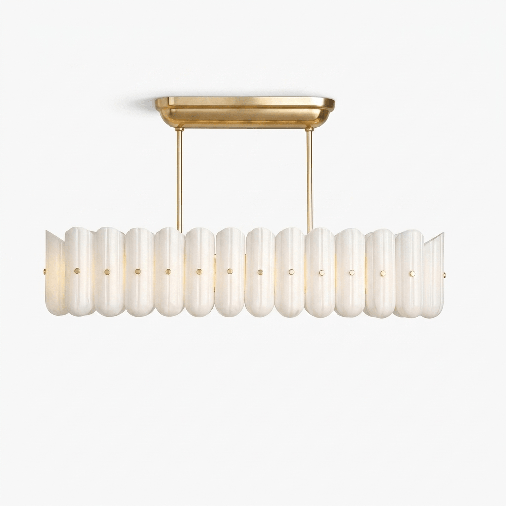 Liora Linear Fluted Glass Island Chandelier