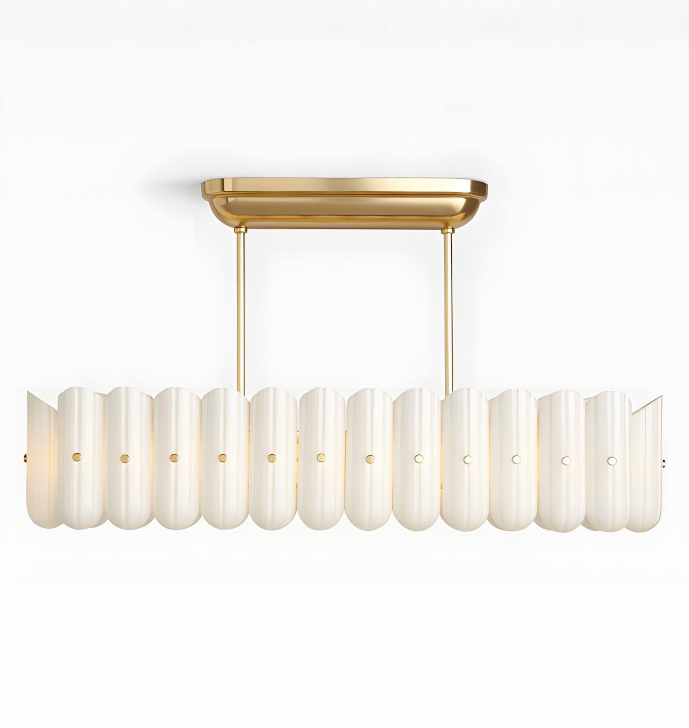 Liora Linear Fluted Glass Island Chandelier