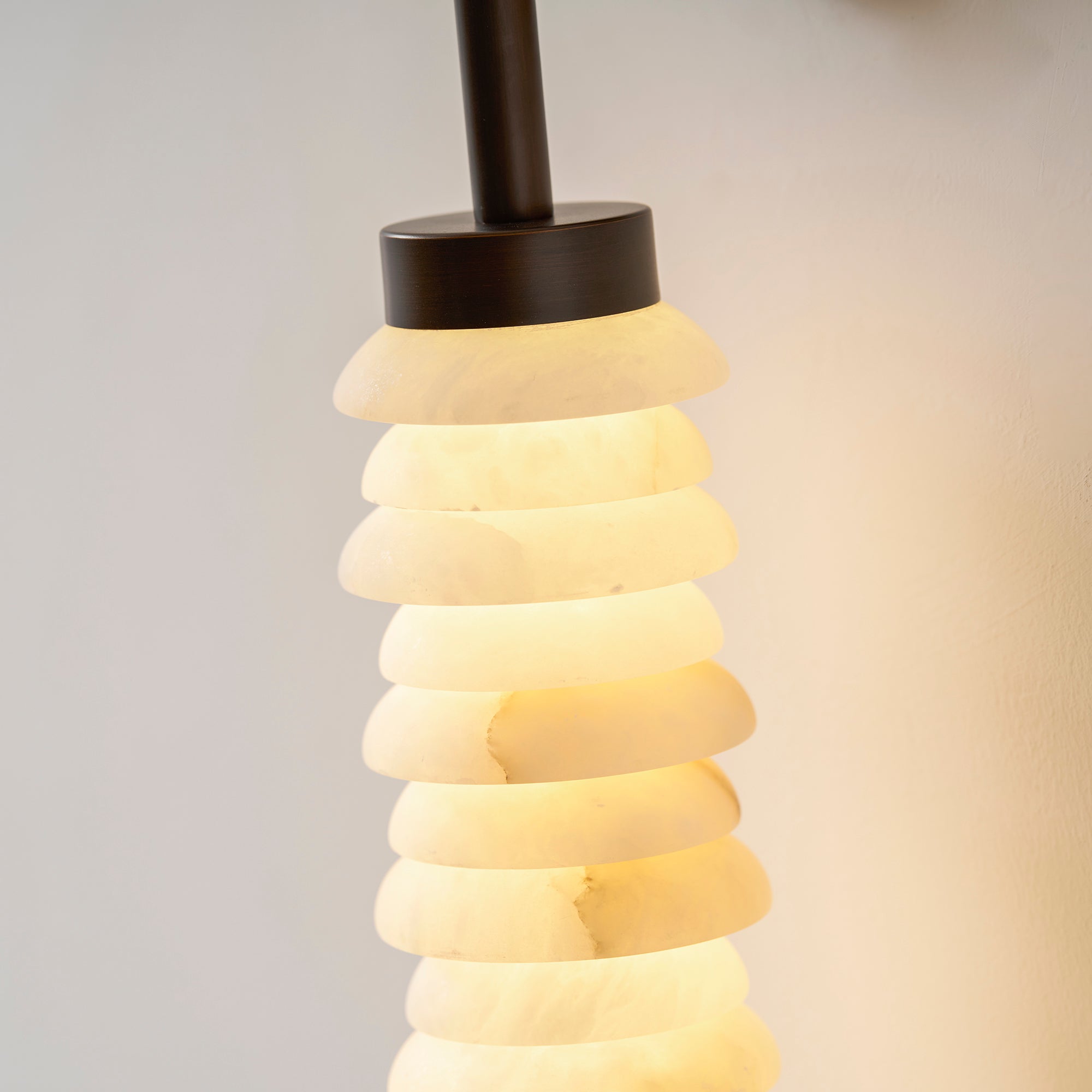 Orlena Stacked Alabaster Wall Sconce