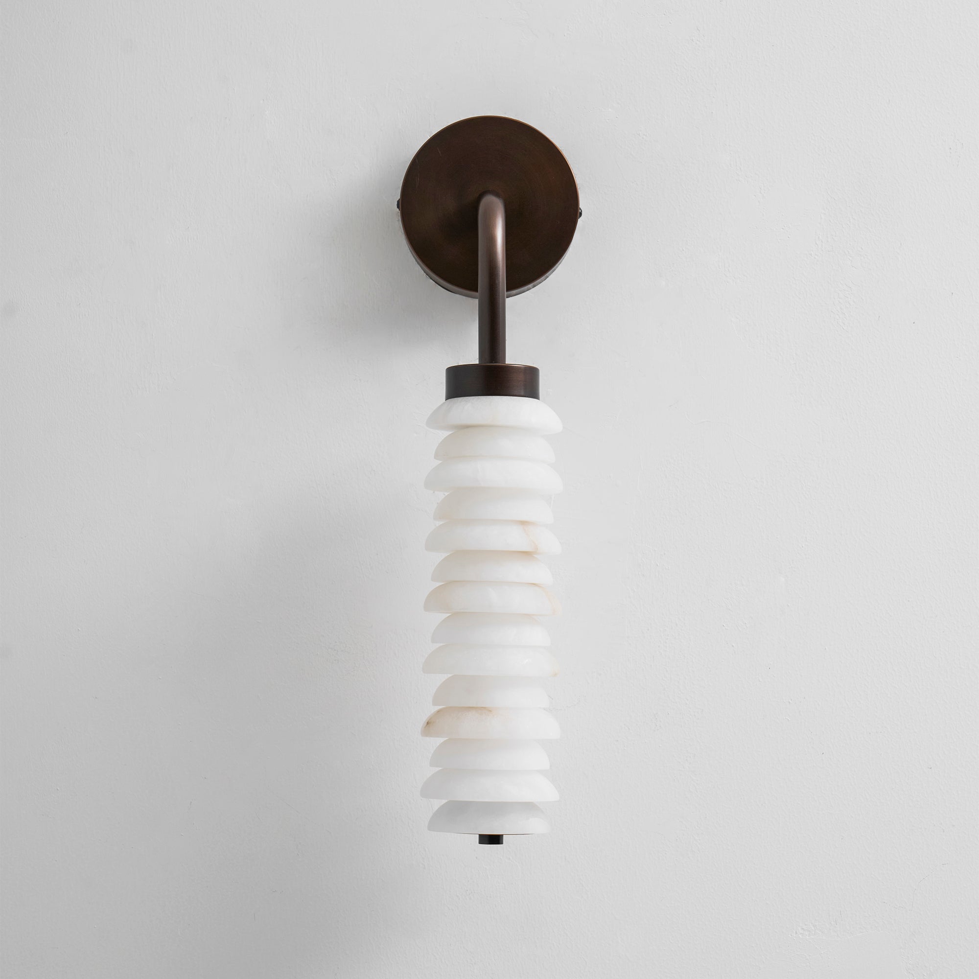 Orlena Stacked Alabaster Wall Sconce