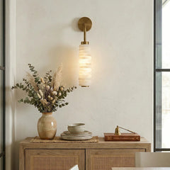 Orlena Stacked Alabaster Wall Sconce