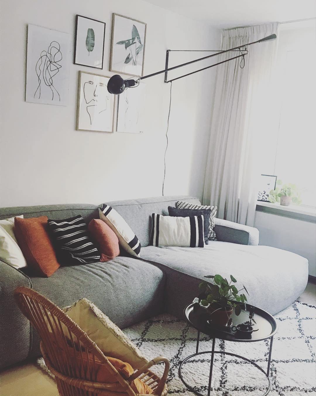 Long Arm Plug-In Wall Lamp