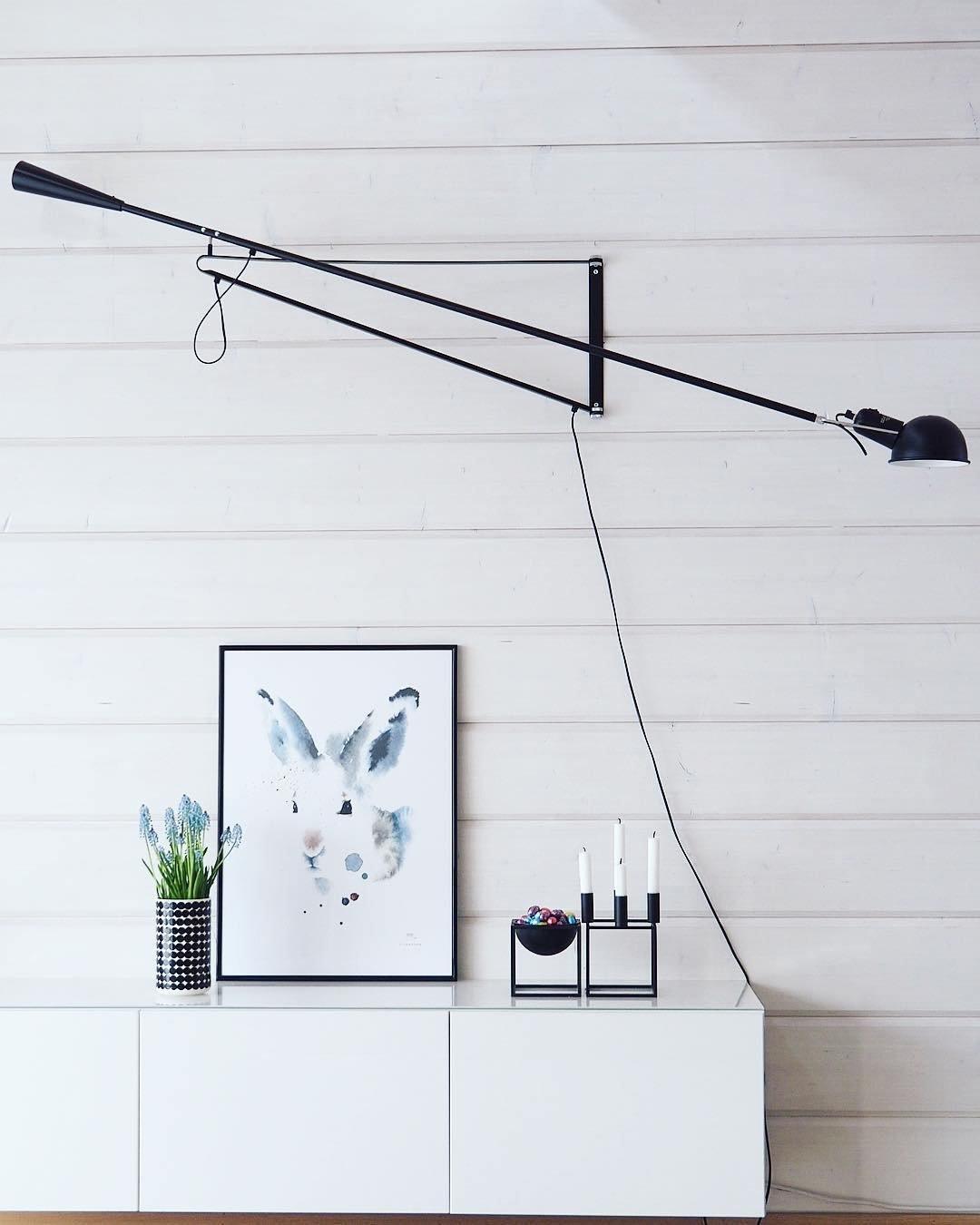 Long Arm Plug-In Wall Lamp